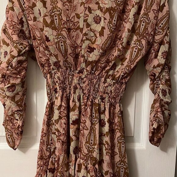 MISA Chiara San Lorenzo Flora Print Long Sleeve V-Neck Mini Dress XS $ 330.00 - Picture 8 of 8